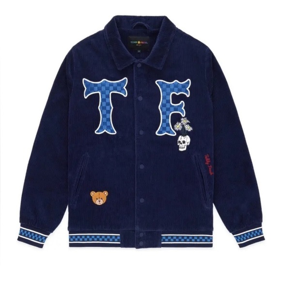 Teddy Fresh Jackets & Blazers - Teddy Fresh Corduroy Baseball Jacket Size 2x blue